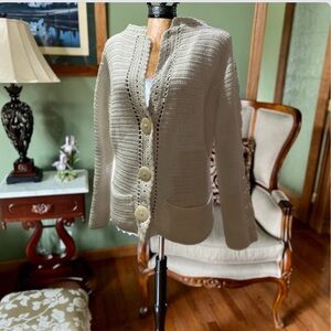 RICO
Hand Knits 
Vintage RICO Knit Cream Color
Cardigan Size Small front button